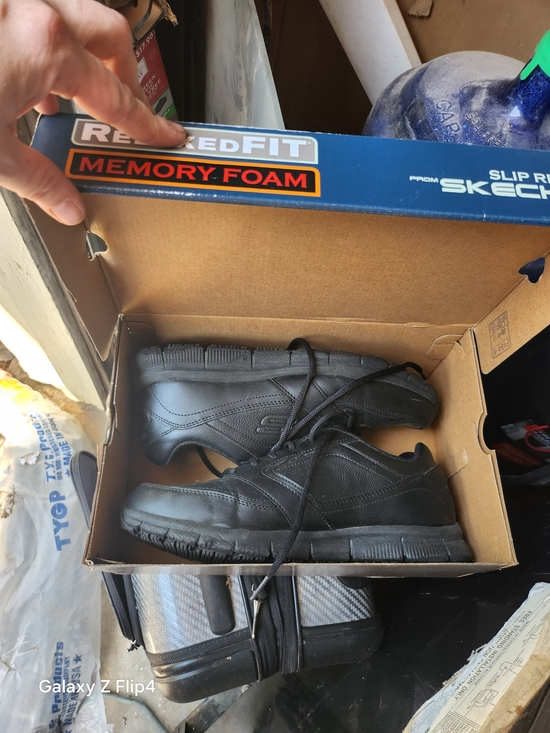Skechers Other - Skechers Relaxed Fit Memory Foam Black Slip-Resistant Shoes